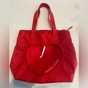 Victoria's Secret Valentine’s Day packable red heart tote bag